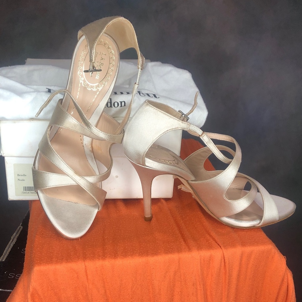 LK Bennett x Jenny Packham Brielle satin heels 7.5NWB